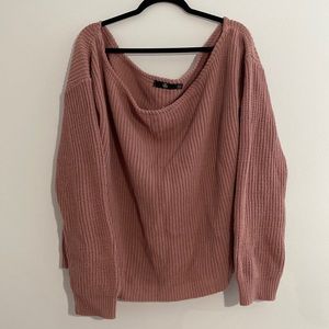 CURVE plus size off the shoulder knitted sweater